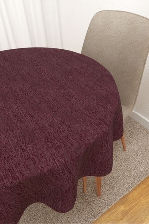 Tischdecke rund Lysel #2T Matomi in aubergine