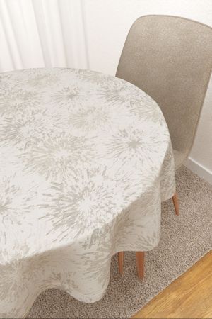 Tischdecke rund Lysel #2T Rumorosa in beige