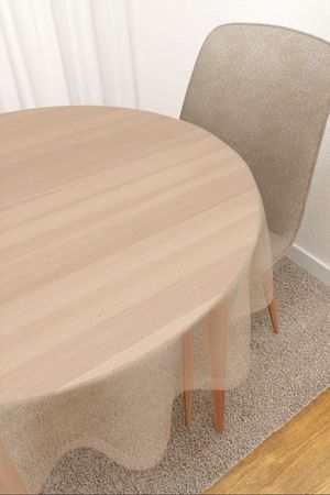 Tischdecke rund Lysel #2T Satara in beige