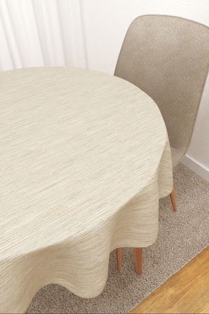 Tischdecke rund Lysel #2T Tinajera in beige