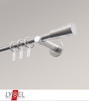 Lysel - SET Opal 160cm Trger offen mit Endstcke Cone in Edelstahl-Optik