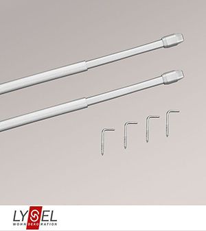 Lysel - SET Vitragenstangen flachoval