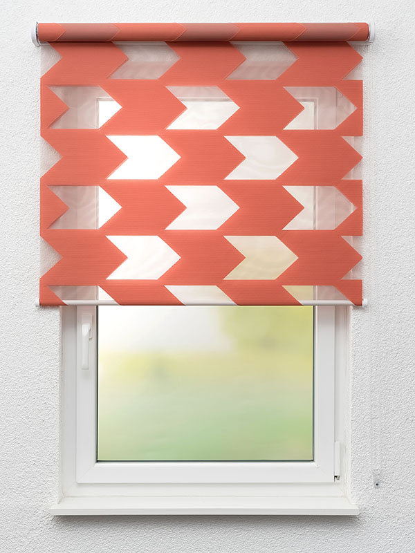 Detailansicht Doppelrollo Arrow pattern 92.992